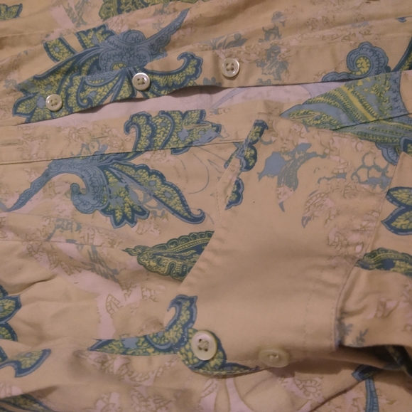 COPY - Yellow, blue and green button down shirt - Picture 5 of 10